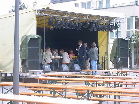 Letzte Vorbereitungen und erster Tag des Musikfestes - Sa. 03.07.2004